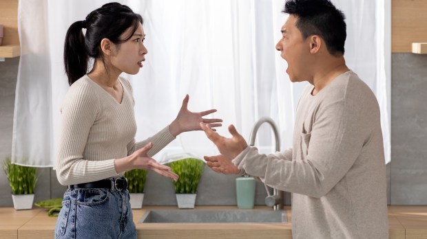 young couple having argument