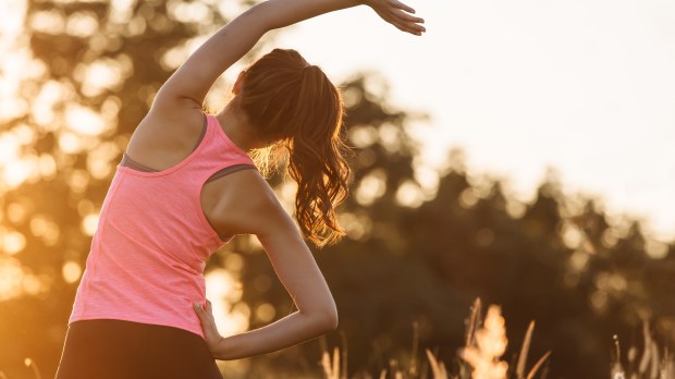 woman working out outside