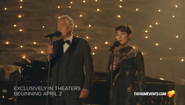 Andrea Bocelli sings in the trailer to The Journey