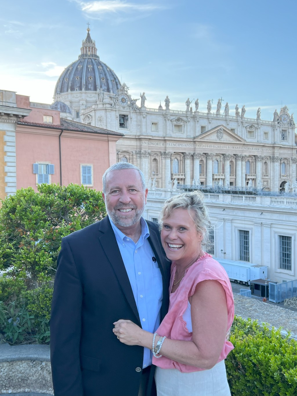 FOCUS Founder and CEO Curtis Martin and his wife, Michaelann, in Rome