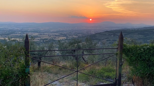 gate sunset