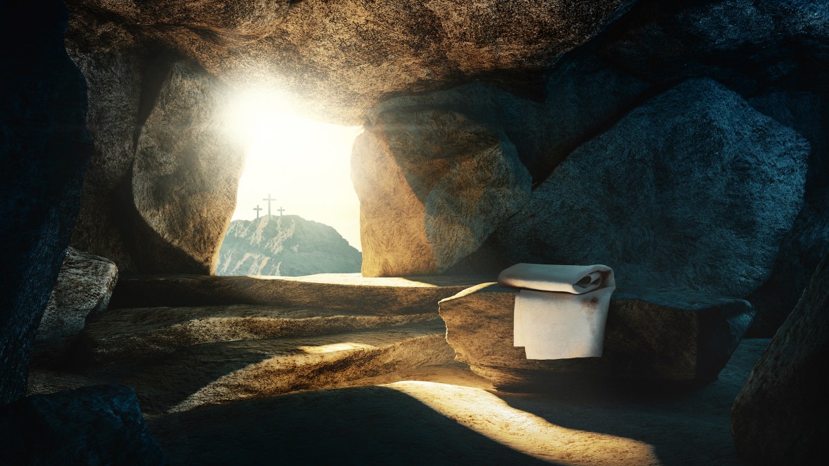 Jesus tomb folded cloth