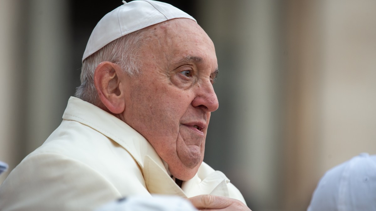 Pope Francis during his weekly general audience in Paul VI Hall at the Vatican - April 05 2023