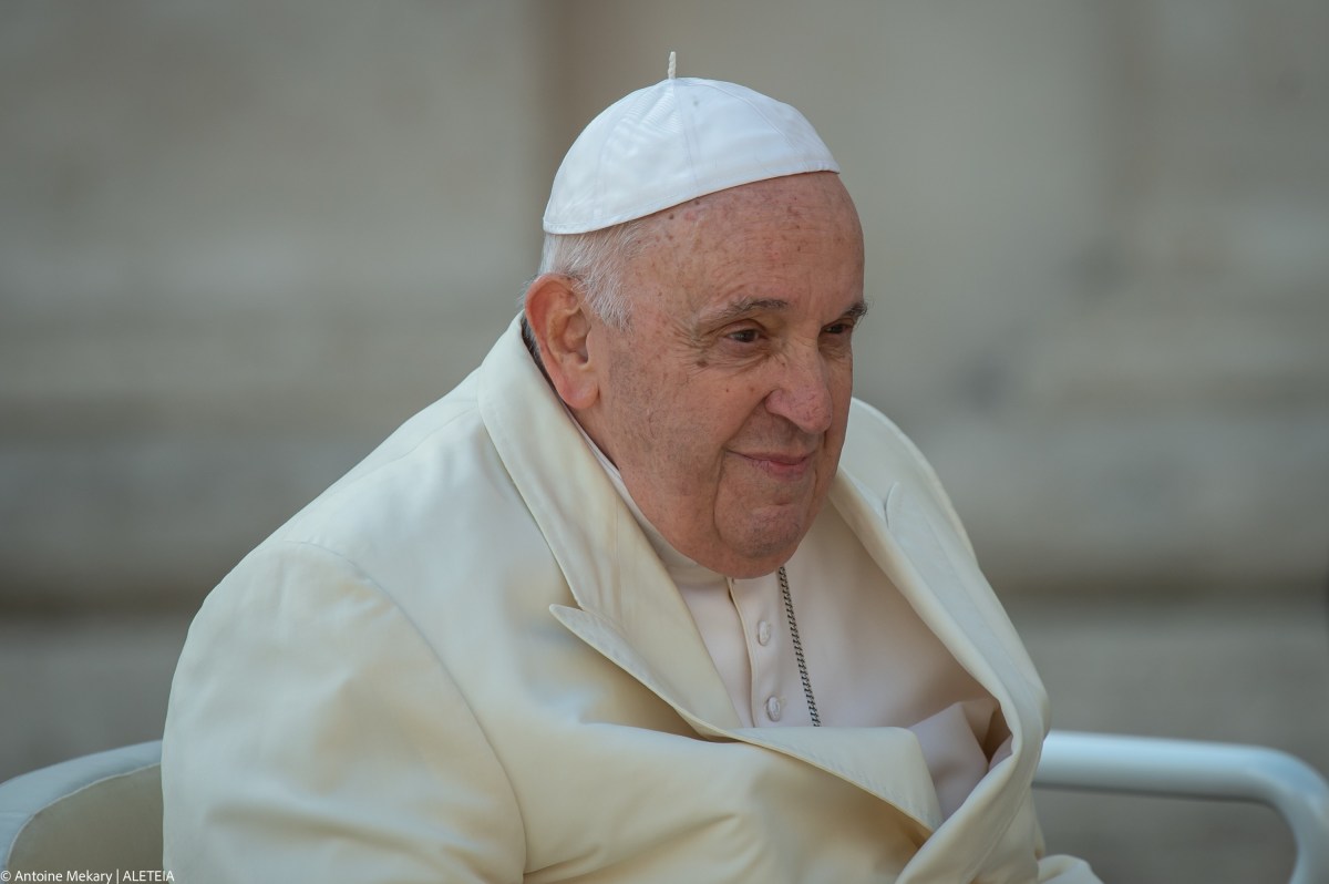 Pope Francis during his weekly general audience in Paul VI Hall at the Vatican - April 05 2023