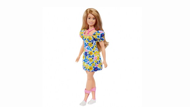 This undated image courtesy of Mattel, shows the company's newest Barbie doll, representing a person with Down syndrome