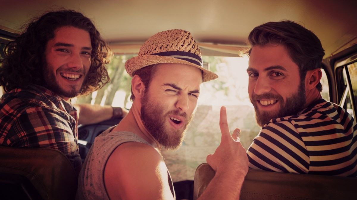 young men driving
