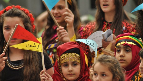 Chaldean Christian children celebrate Palm Sunday in Erbil 2017