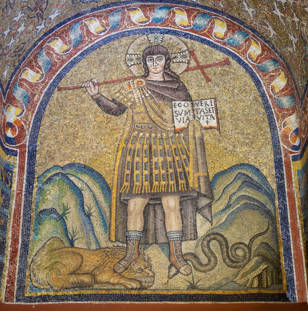 Christ treading the beasts Chapel of Saint Andrew - Ravenna