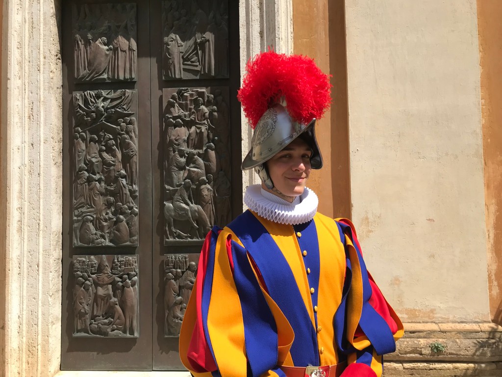 Martin, one of the new recruits for the Pontifical Swiss Guards who participated in the swearing-in ceremony on May 6, 2023.