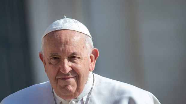 May 03 2023 - Pope Francis during his weekly general audience in Saint Peter's square at the Vatican