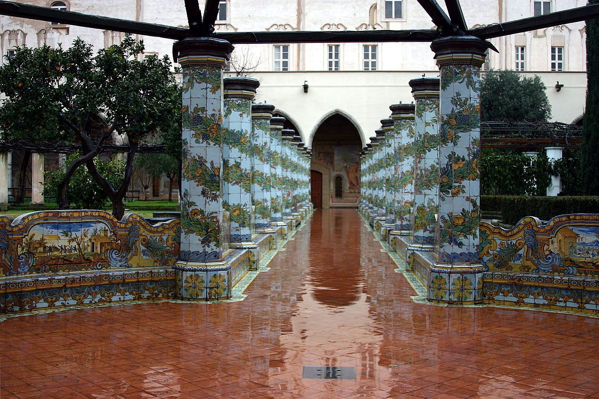 Artistic ornamentation at the Convent of Saint Clair, Naples
