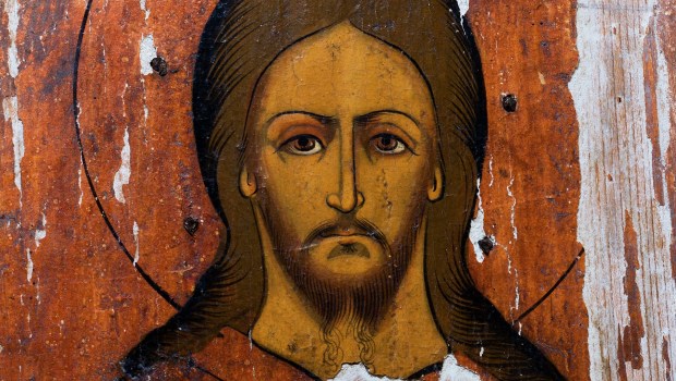 Jezus Chrystus na starej prawosławnej ikonie