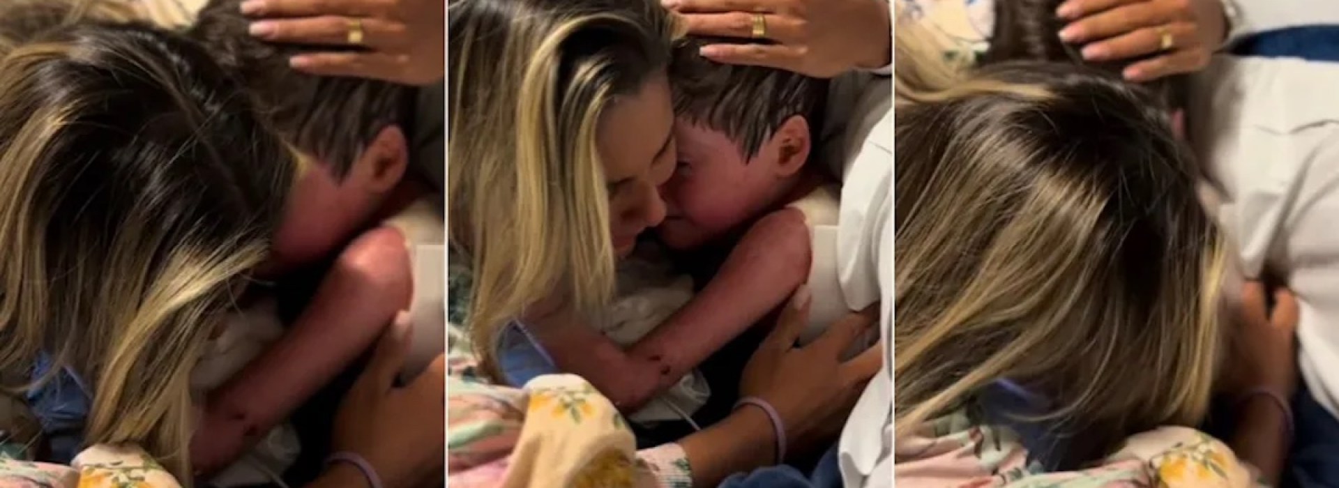 Mãe reencontra filho que saiu do coma