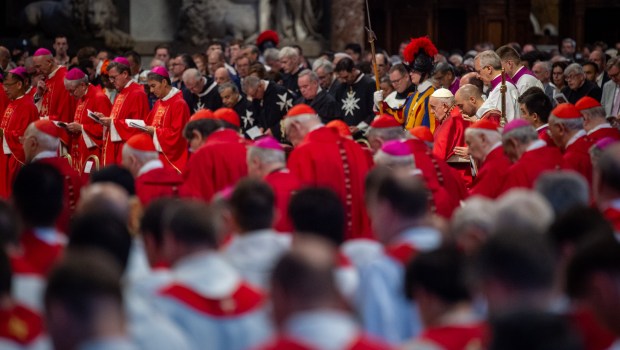 Pope Francis leads a mass for the Solemnity of Saints Peter and Paul at St Peter's basilica