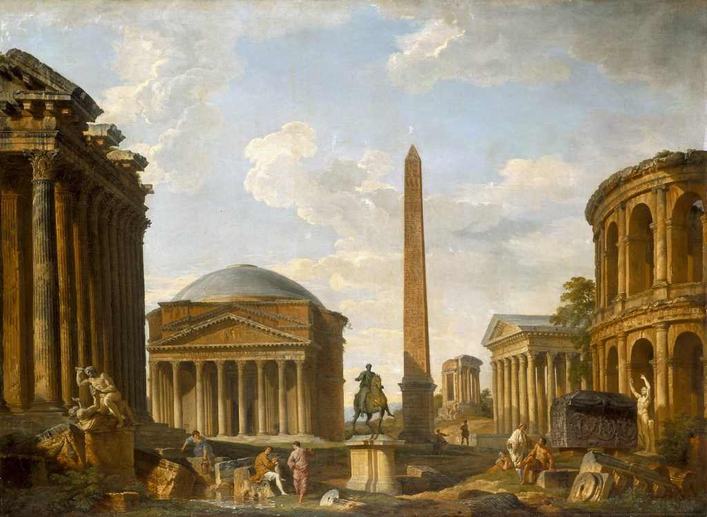 Painting of Roman ruins