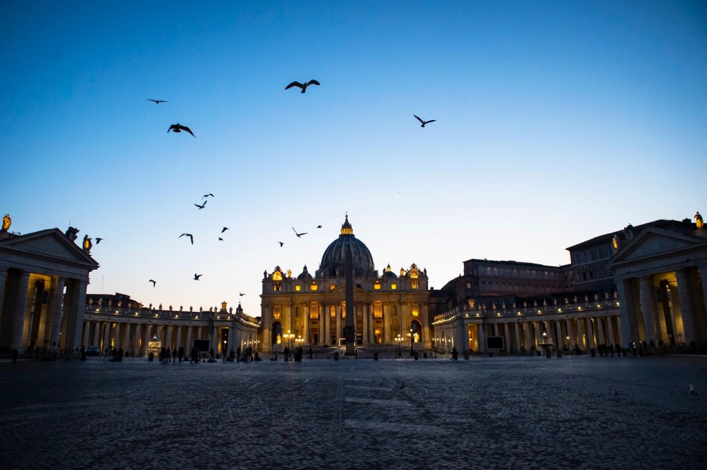 St. Peter's Rome at dusk