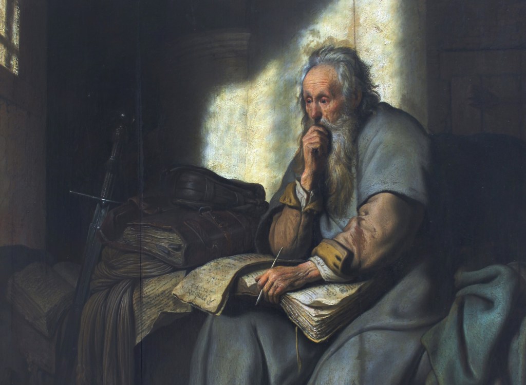 The apostle Paul in prison, Rembrandt Harmenszoon van Rijn
