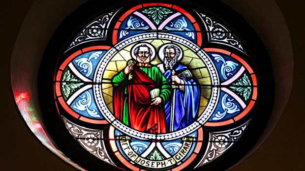 Stained glass window Sts. Peter and Paul
