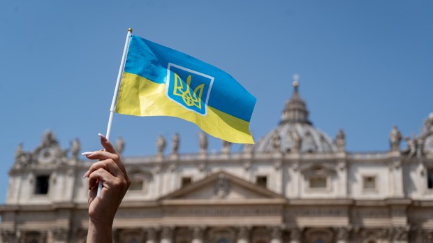 Ukrainian flag St. Peter's Basilica