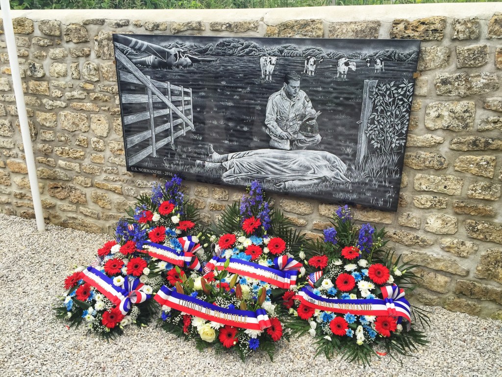 Memorial to Fr. Ignatius Maternowski in Guetteville, France.
