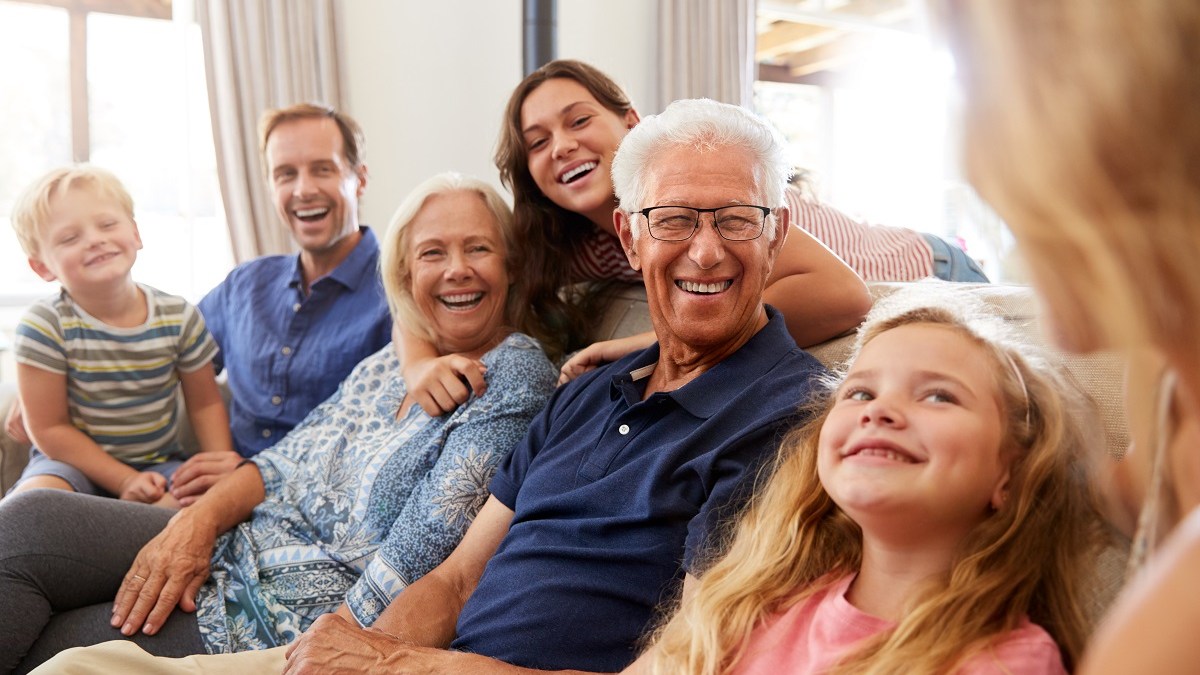 Grandparents with family