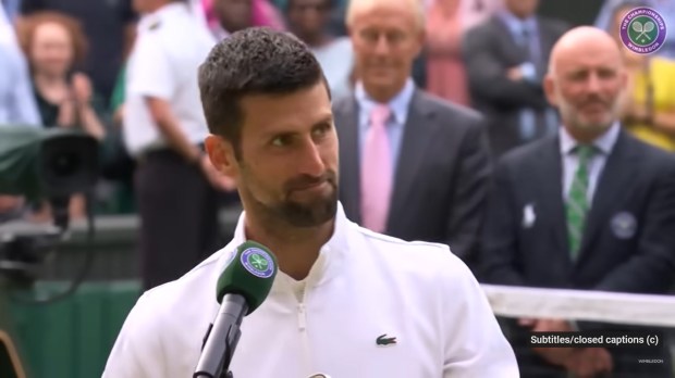 Novak Djokovic Wimbledon finals speech 2023