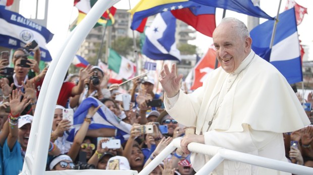 Pope Francis at world youth day
