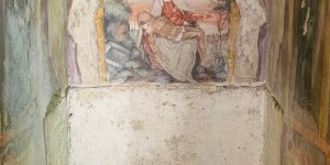 A 16th-century chapel was found beneath a wall in Naples