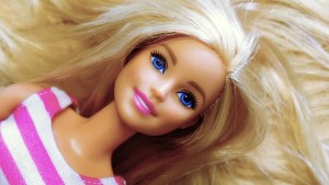 Portrait of blond Barbie doll