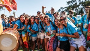 Pilgrims during the World Youth Day (WYD), in Lisbon on July 31, 2023. Portugal is preparing to welcome Pope Francis and around a million young pilgrims for the World Youth Day (WYD) on August 1 to 6, 2023.