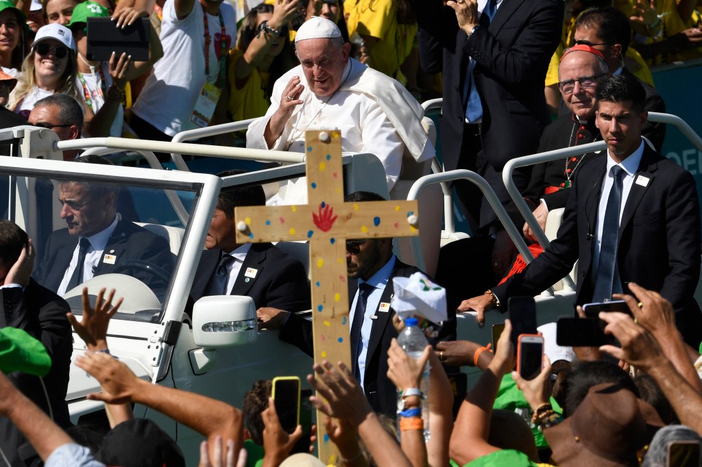 Pope Francis meeting with volunteers of the World Young Day
