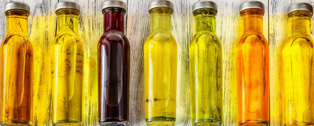 row of cooking oils