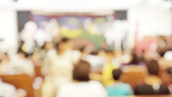 Blurred photo of school classroom