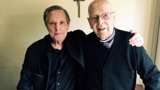Director of "The Devil and Fr. Amorth" with subject of documentary