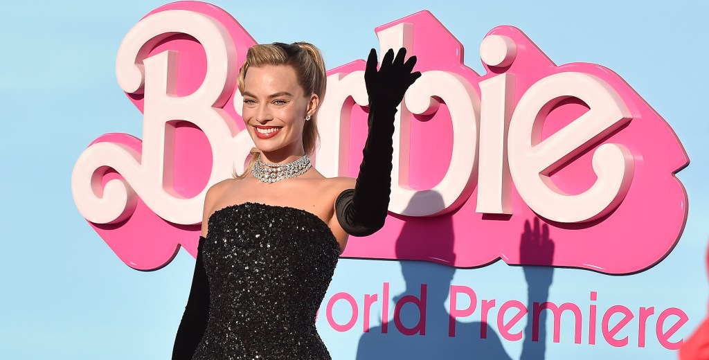Margot Robbie at the premiere of Barbie.
