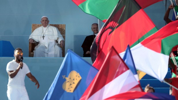 parade flags WYD pope francis