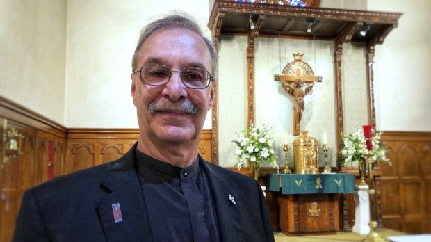 Deacon Paul Carris at Corpus Christi Church in Hasbrouck Heights, New Jersey.