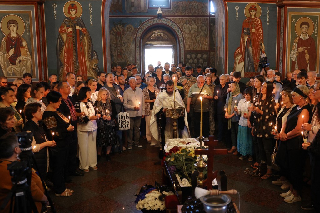 Funeral at St. Michael's Cathedral Kyiv