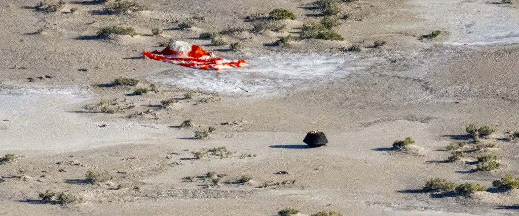 The OSIRIS-REx sample return capsule safely landed in the Utah desert on September 24, 2023.
