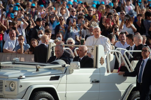 Pope Francis during his weekly general audience in St. Peter's square