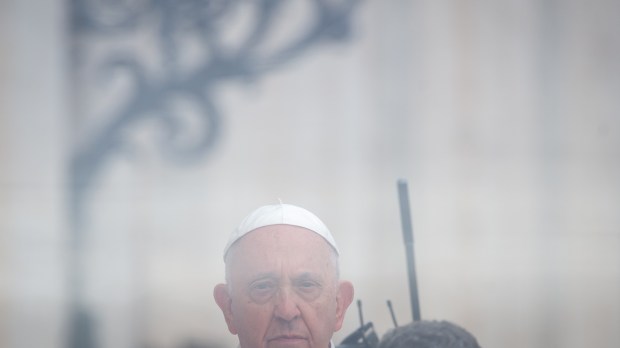 Pope Francis during his weekly general audience in Saint Peter's square