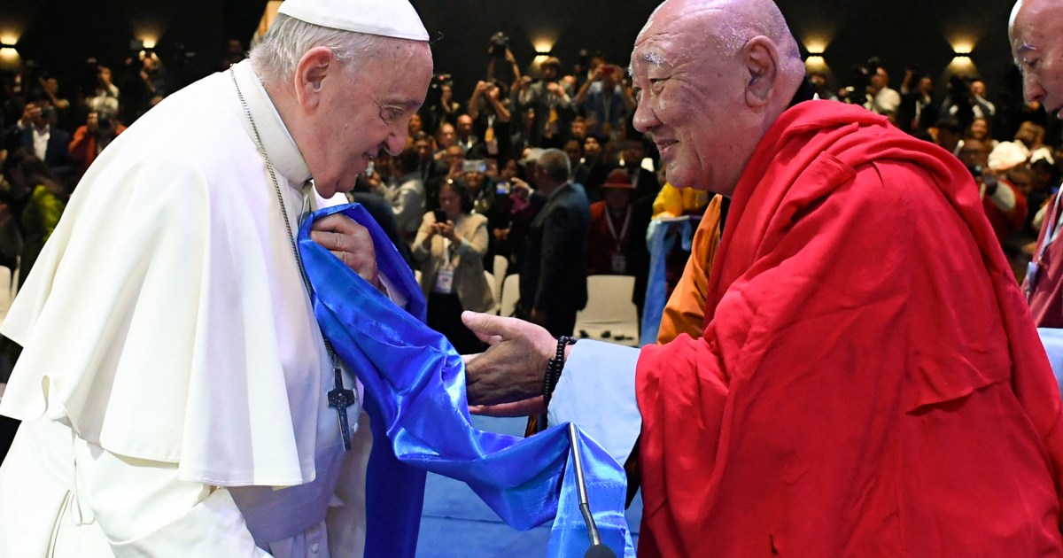 Pope in Mongolia People of all faiths should walk together