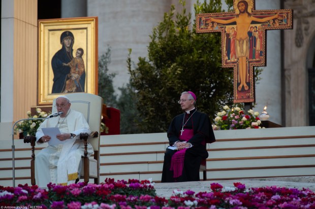 Pope Francis Vigil Prayer Protestants and Orthodox St. Peter's square
