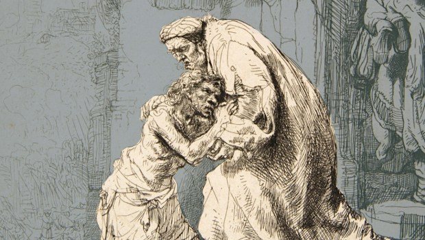 "Return of the Prodigal Son" by Rembrandt | Altered by Aleteia