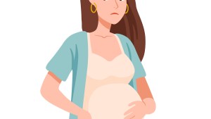 sad pregnant cartoon