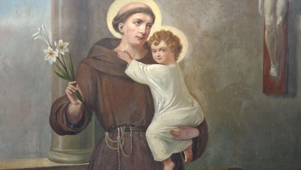 Painting of St. Anothony of Padua with the child Jesus
