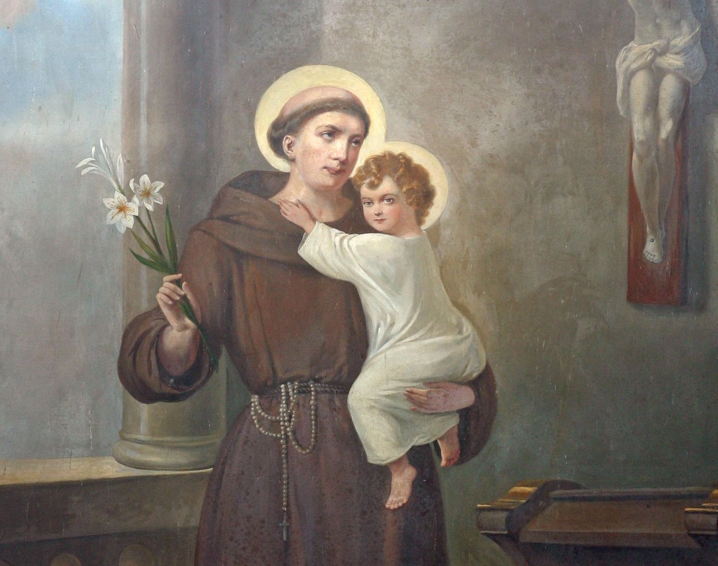 Painting of St. Anothony of Padua with the child Jesus