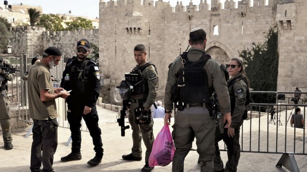 Security check in Jerusalem