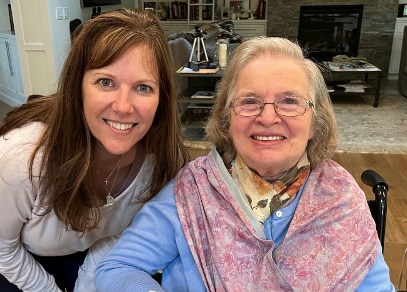 Teresa Rodriguez, founder of The Rosary Team, with her mother Marian.