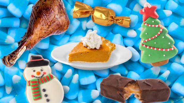 A variety of holiday foods